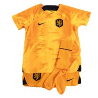 Nederländerna Replika babykläder Hemmaställ Barn VM 2022 Kortärmad (+ korta byxor)